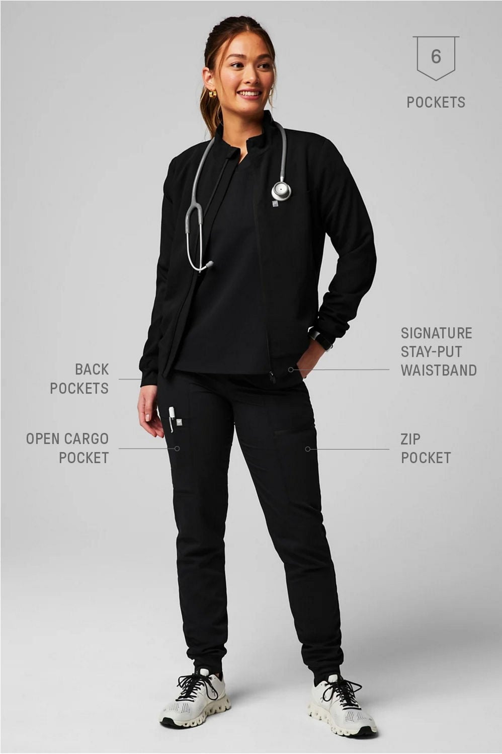 High-Rise On-Call Scrub Jogger