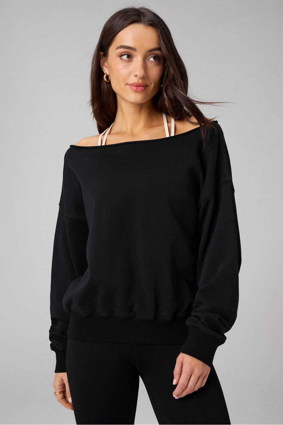 YEAR ROUND TERRY OFF SHOULDER SWEATSHIRT