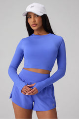 FEATHER TECH+ CROPPED LONG-SLEEVE TOP