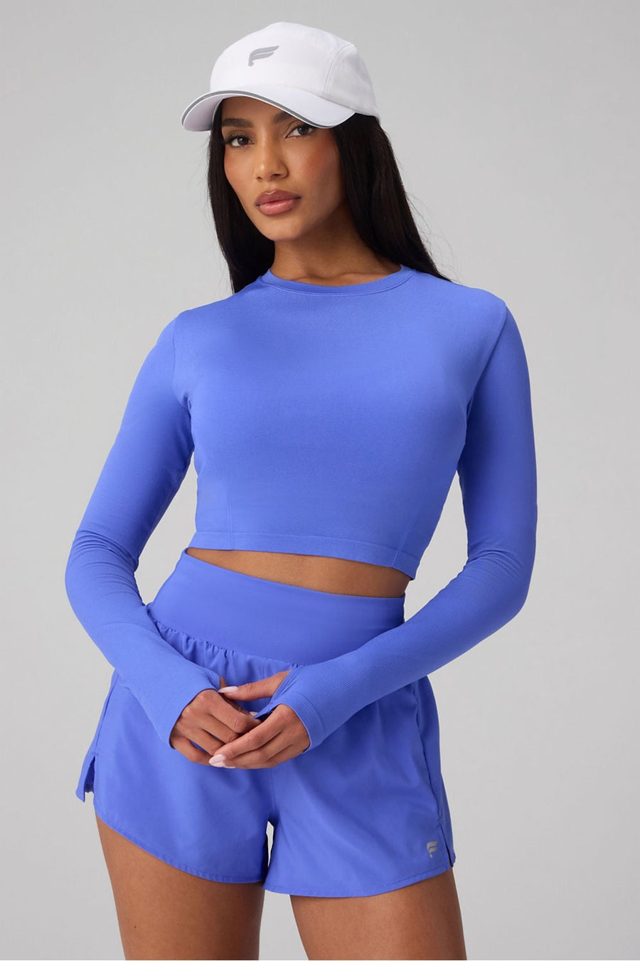 FEATHER TECH+ CROPPED LONG-SLEEVE TOP