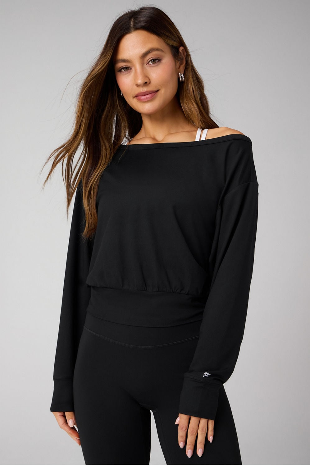 CLOUD JERSEY OFF-SHOULDER SWEATSHIRT
