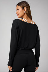 CLOUD JERSEY OFF-SHOULDER SWEATSHIRT