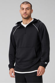 THE GRIDTECH QUARTER ZIP HOODIE PIPED