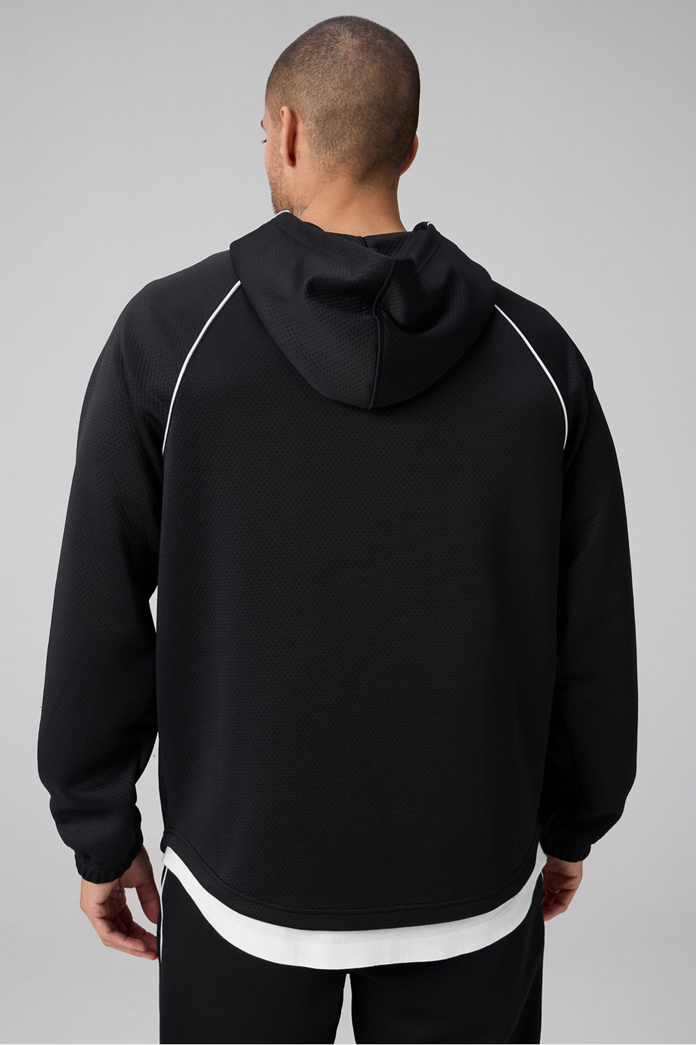 THE GRIDTECH QUARTER ZIP HOODIE PIPED
