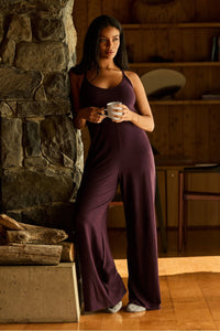 CLOUD JERSEY WIDE LEG ONESIE