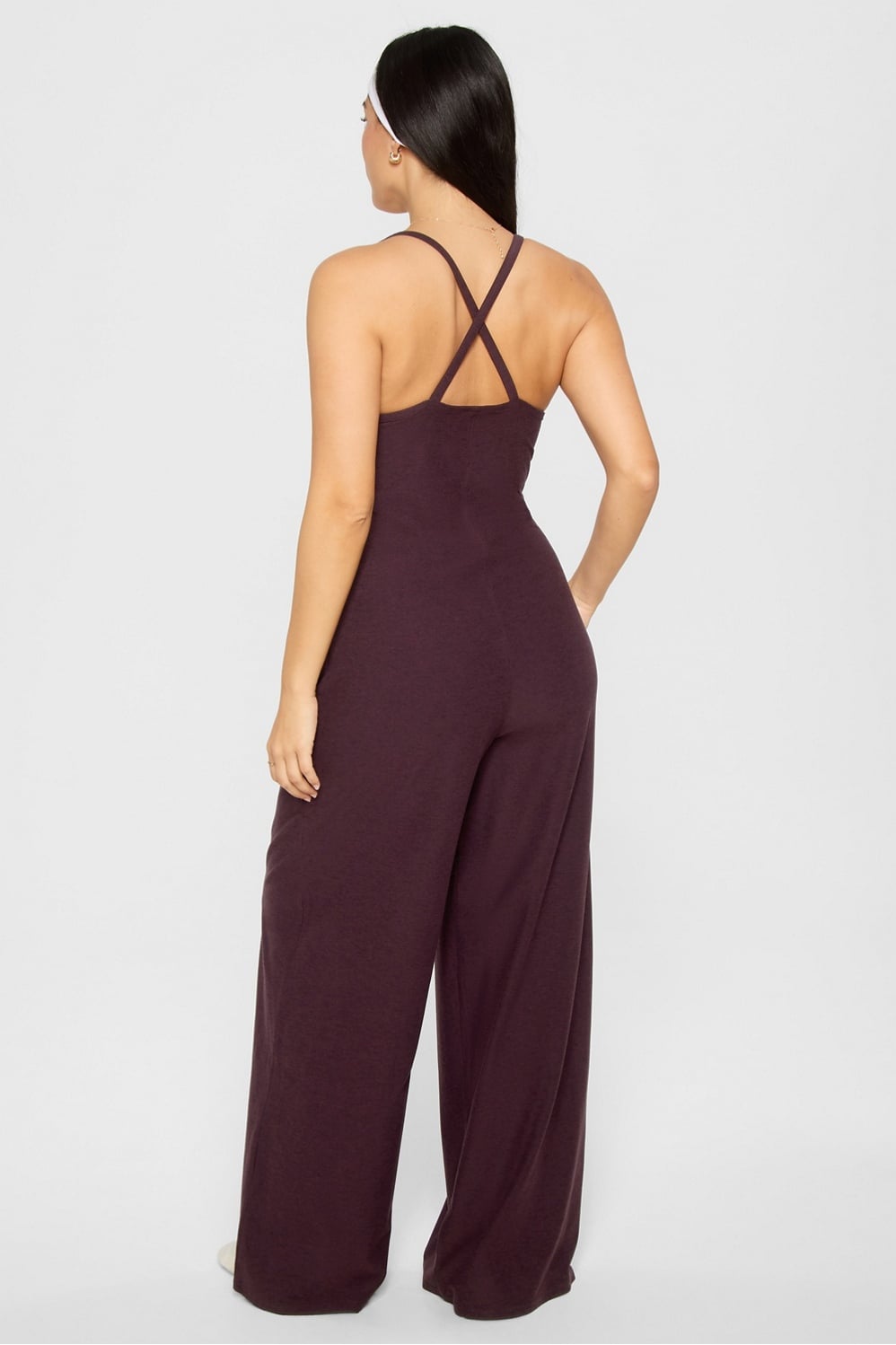 CLOUD JERSEY WIDE LEG ONESIE