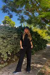 YEAR ROUND TERRY WIDE LEG SWEATPANT