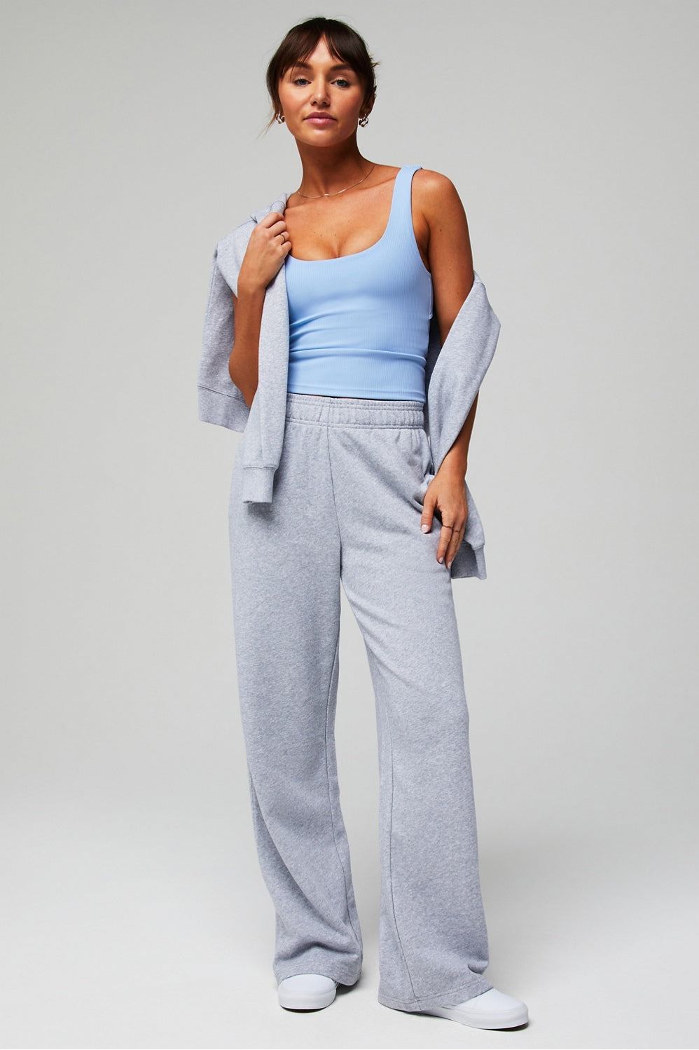 YEAR ROUND TERRY WIDE LEG SWEATPANT