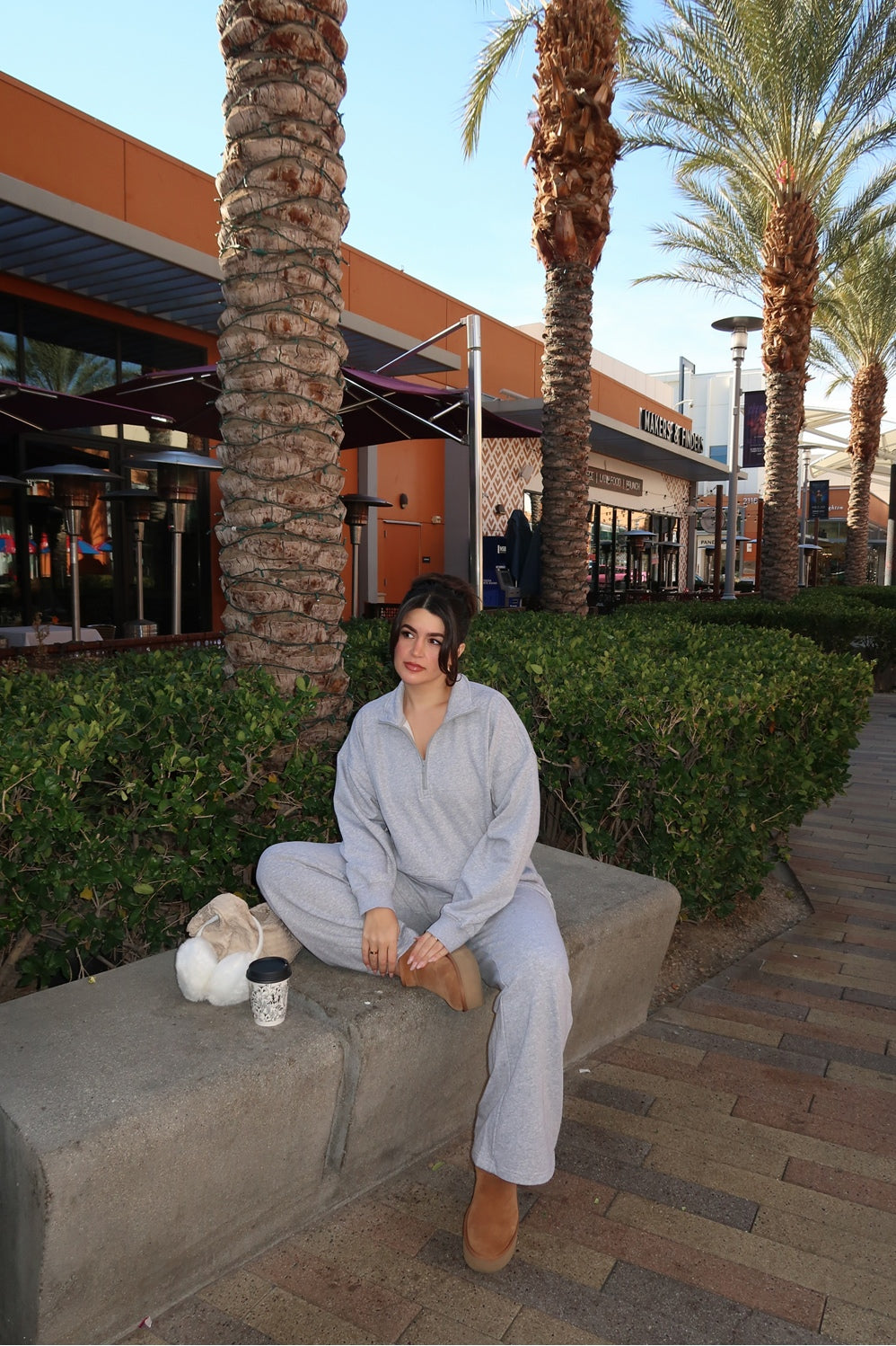 YEAR ROUND TERRY WIDE LEG SWEATPANT