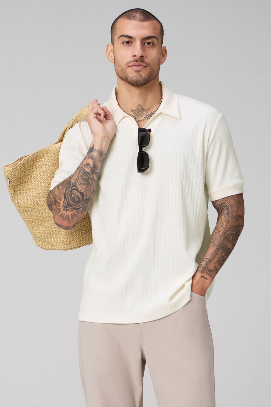 THE 24-7 RIBBED JOHNNY COLLAR POLO