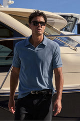 THE 24-7 RIBBED JOHNNY COLLAR POLO