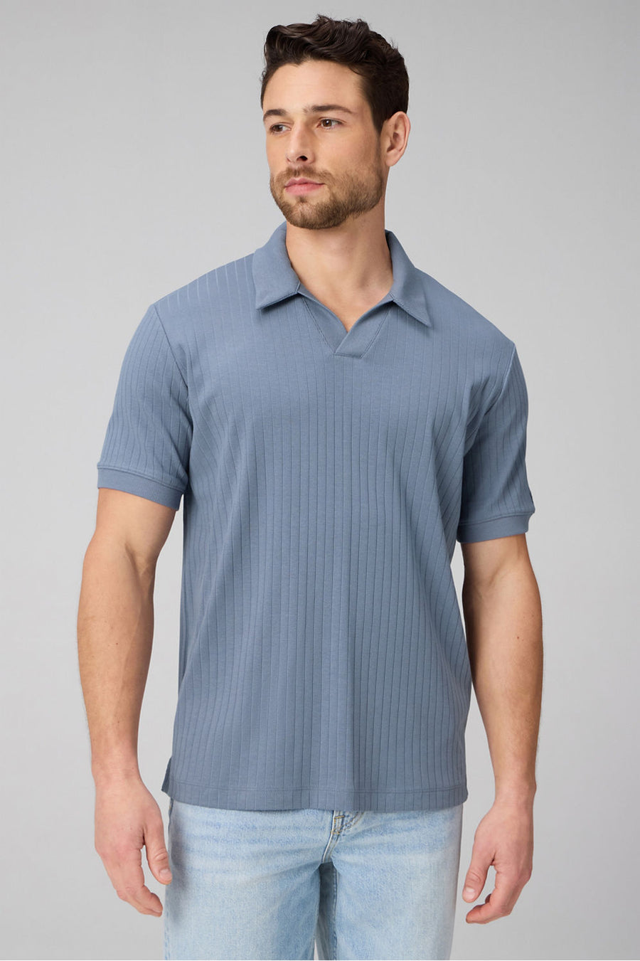 THE 24-7 RIBBED JOHNNY COLLAR POLO
