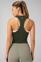 FEATHER TECH+ RACERBACK CROPPED TANK